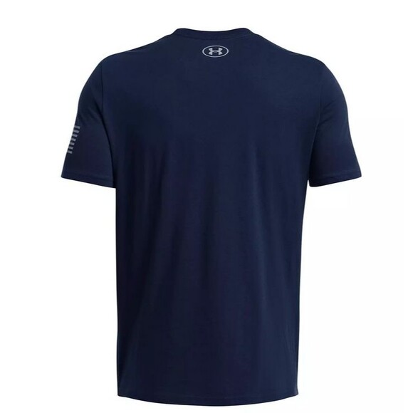 Men's 2XL T-Shirt Under Armour Freedom Logo Graphic Short Sleeve Crew Neck - Picture 2 of 2